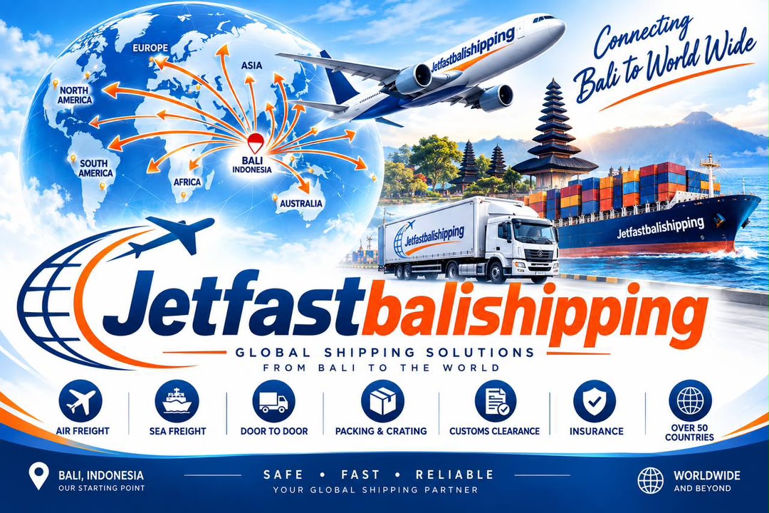 Jetfast Bali Shipping preparing export goods for shipping